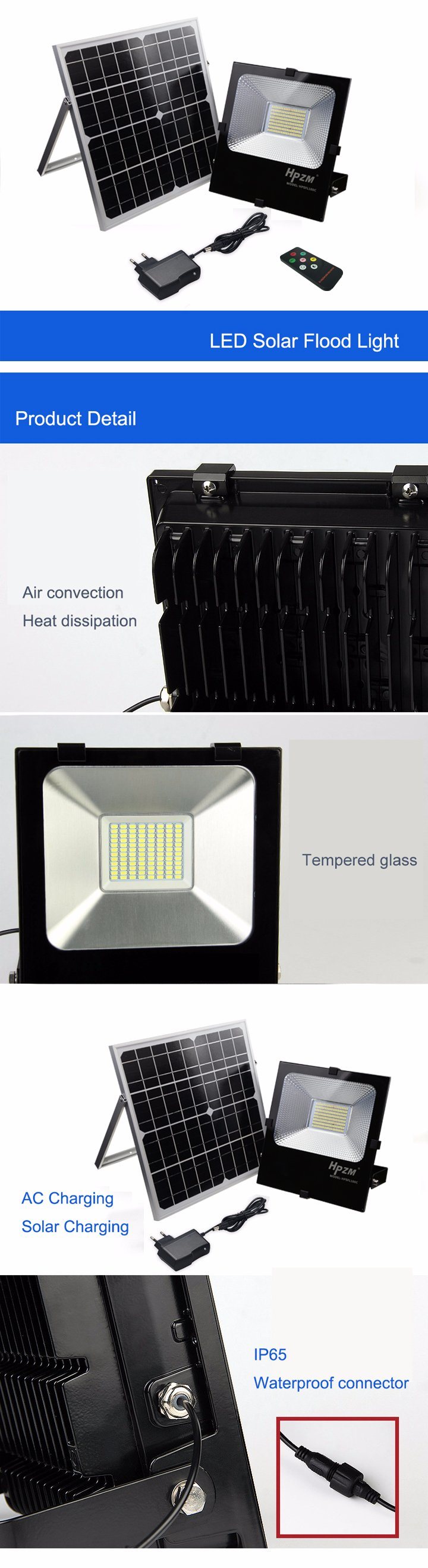 Solar LED Flood Light with Emergency Light