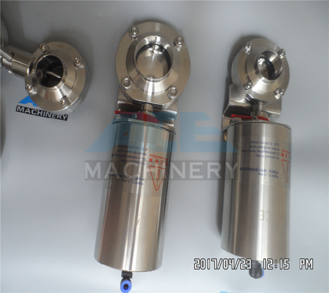 Sanitary Medium Pressure 1/2-10 Motorized Pneumatic Butterfly Valve