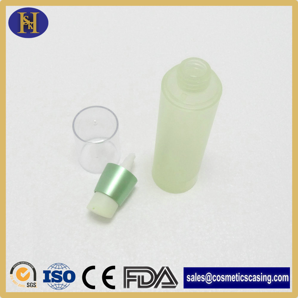 50ml 100ml Skin Care Packaging Green Empty Airless Bottles