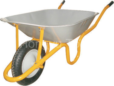 Africa Market 150kg Loading Painted Metal Tray Wheelbarrows