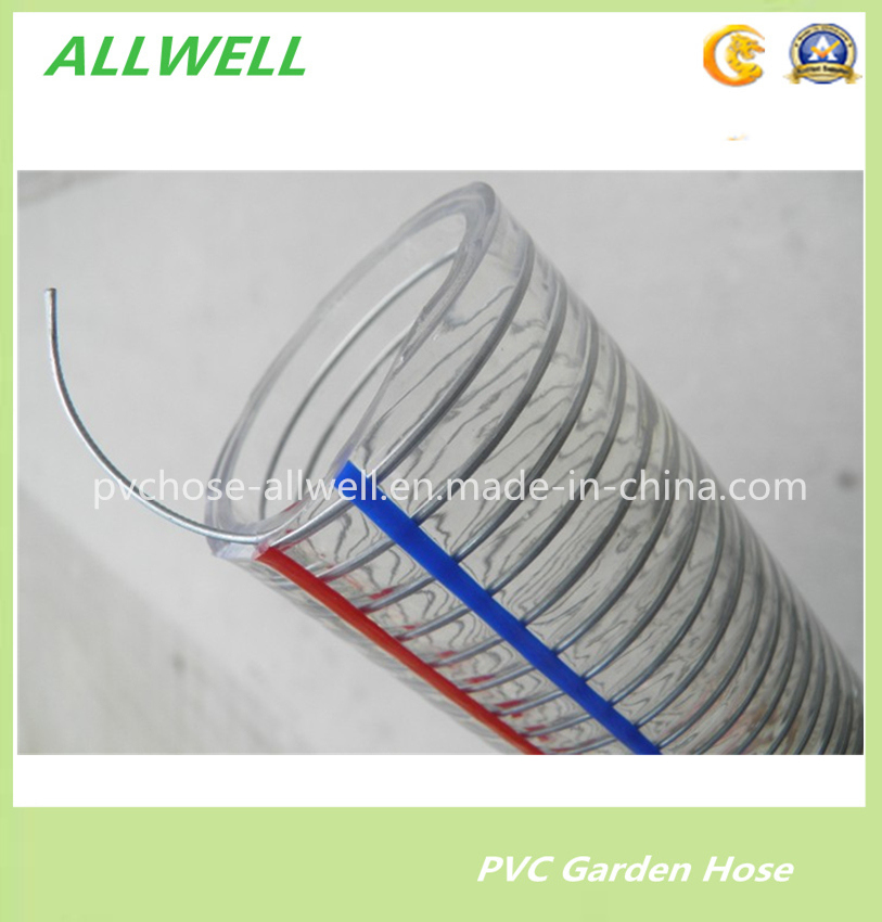 PVC Plastic Steel Wire Reinforced Hose Water Hydraulic Pipe Industrial Discharge Hose