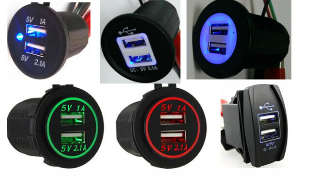 USB Socket Dual Charger Car & Auto Cigarette Lighter