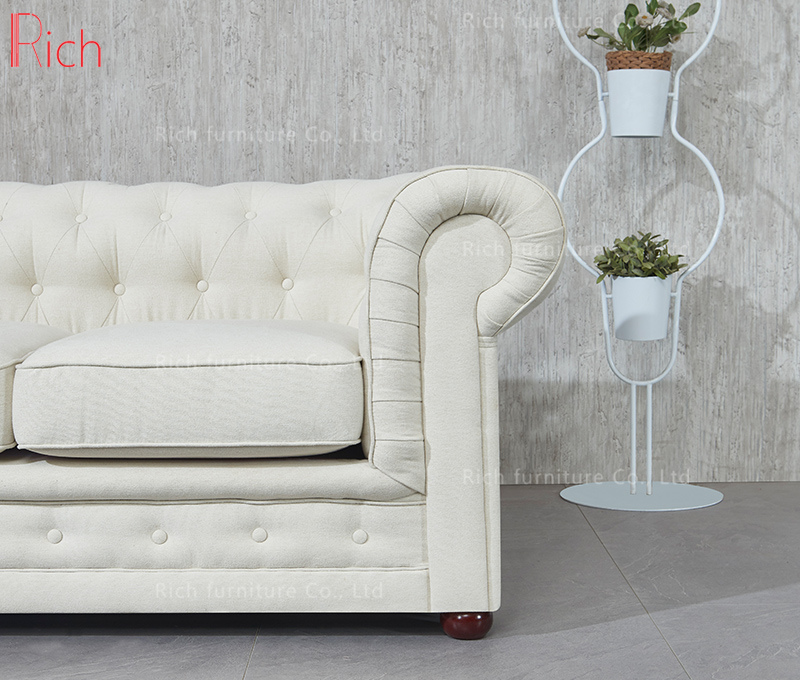 Best Selling Living Room Furniture Fabric Chesterfield Leather Sofa