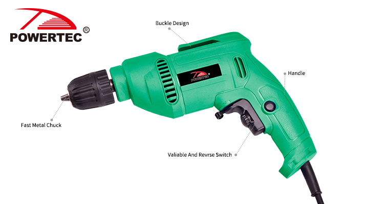Powertec Power Tools 10mm Electric Drill (PTED-001)