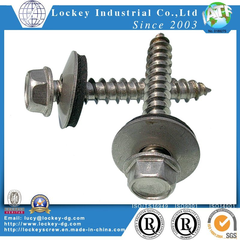 Stainless Steel 304 Hex Head Self Drilling Tapping Screw with Boned Washer