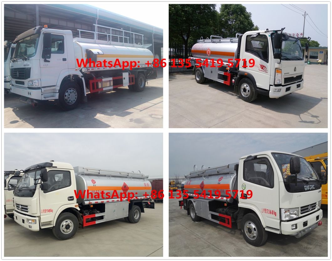 Dongfeng 4X2 8000L Fuel Bowser Truck Manufactures, Fuel Tank Cart, Fuel Tank Cover for Truck