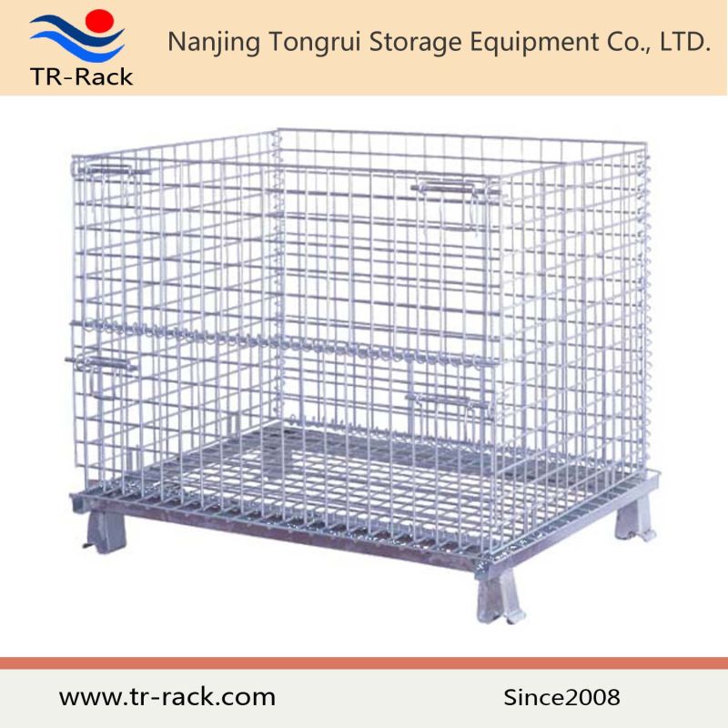 Collapsible Galvanized Warhouse Steel Wire Cage