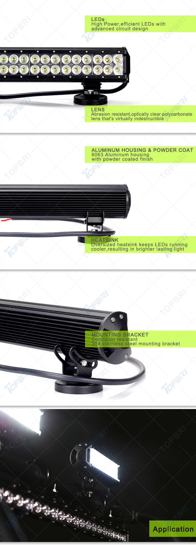 54W off Road Double Row LED Driving Light Bar
