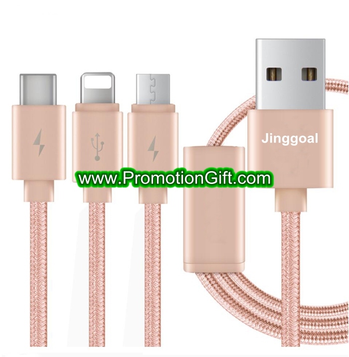 3 in 1 USB Charging Data Cable