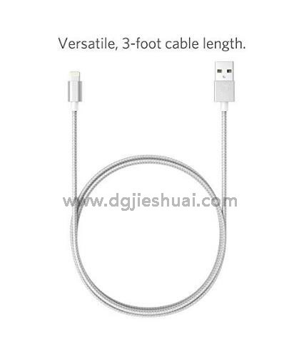 Mfi Certified Long Heavy Duty Braided Lightning Charger Cable for iPhone 6 7 8 iPad Air