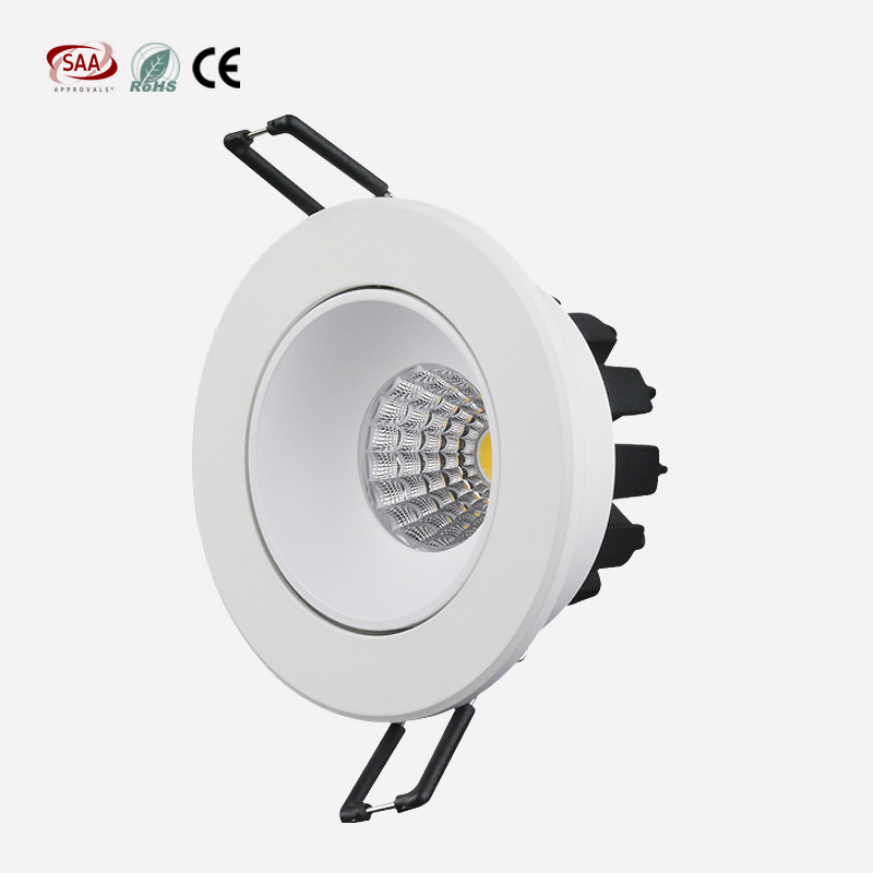 Home Needed Lighting COB Downlight Anti Glare 5W 7W 3000K 75mm Cutout IP44 for Bathroom