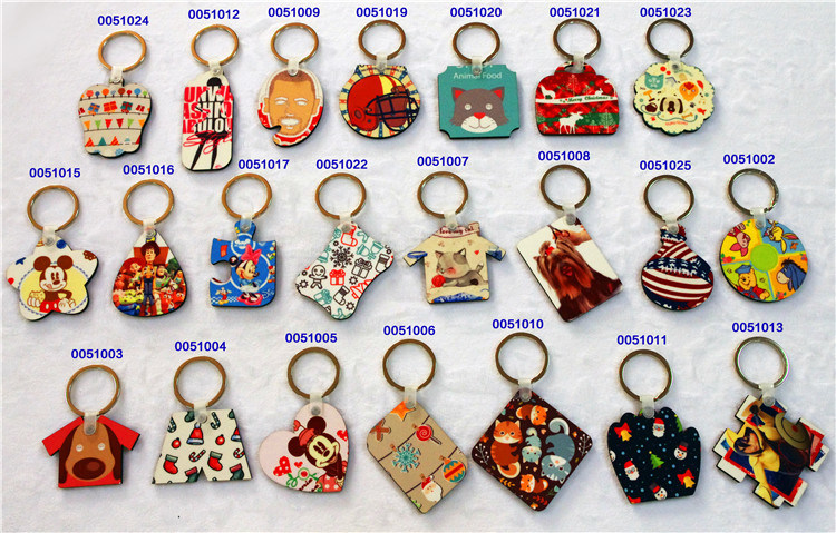 Promotional Wooden Gifts Claw Shape MDF Sublimation Keychain