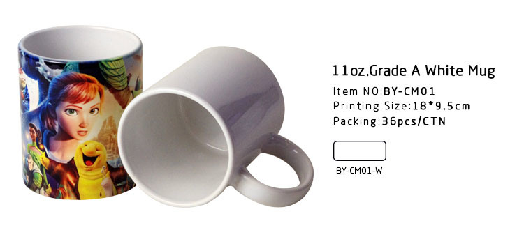 AAA 11oz Ceramic Coating White Mug