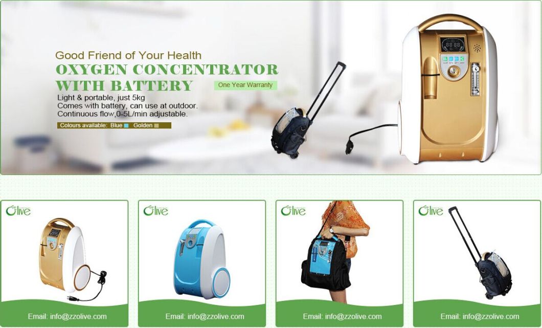 5L Medical Portable Oxygen Concentrator for Home Care (OLV-B1)