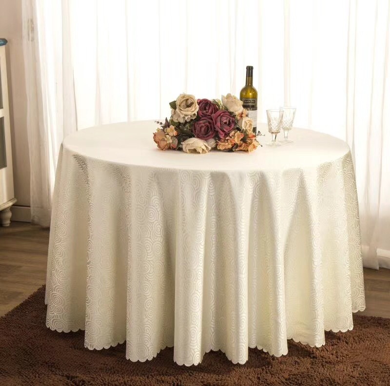 Hot Sale Jacquard Table Linen Tablecloth for Banquet Hotel