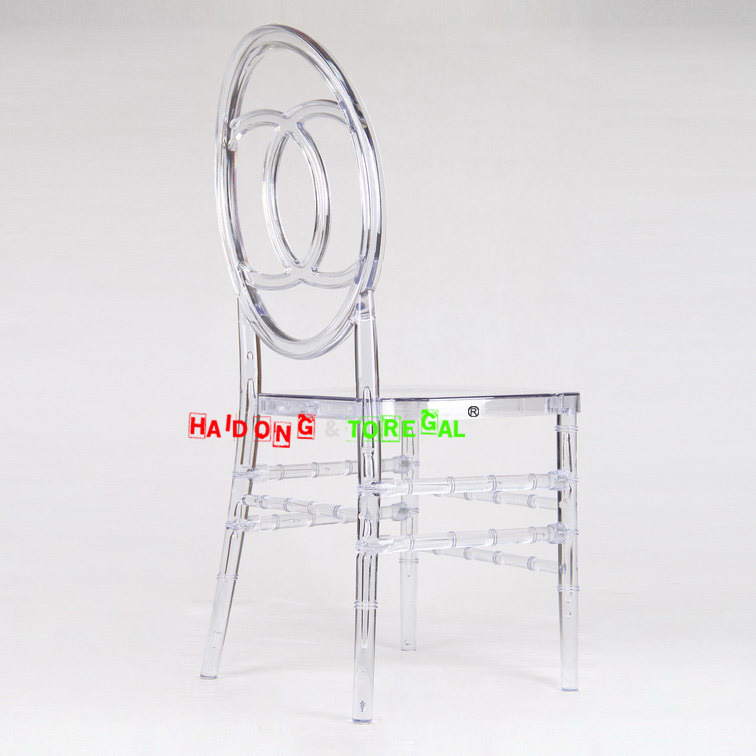 Silver Color Acrylic Resin Chiavari Infinity Wedding Chair