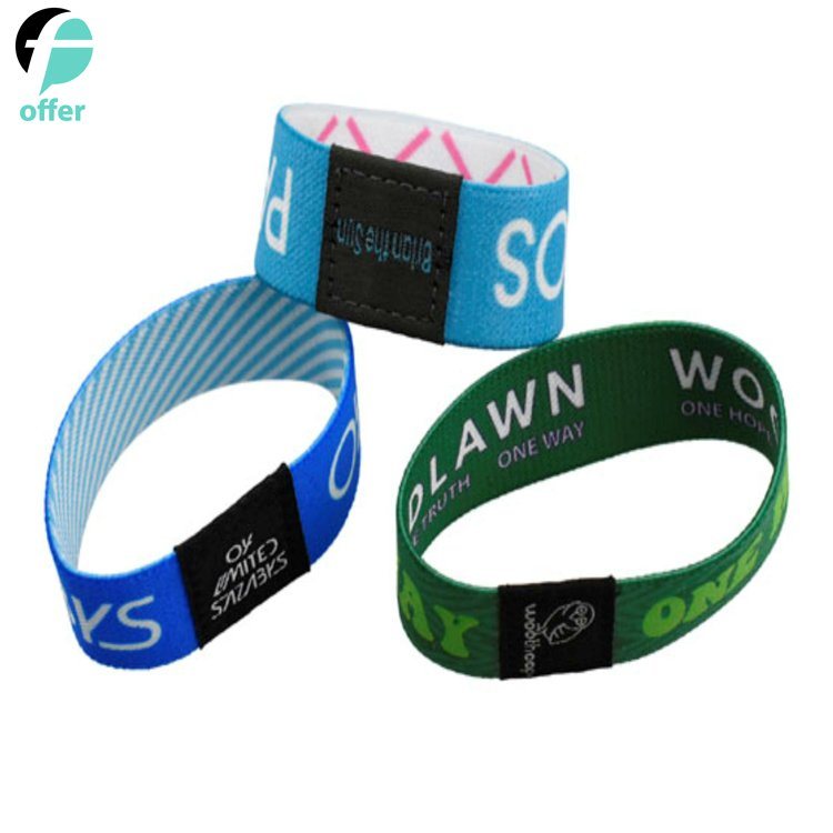 Customize Nylon Print Logo with Elastic Band Wrist