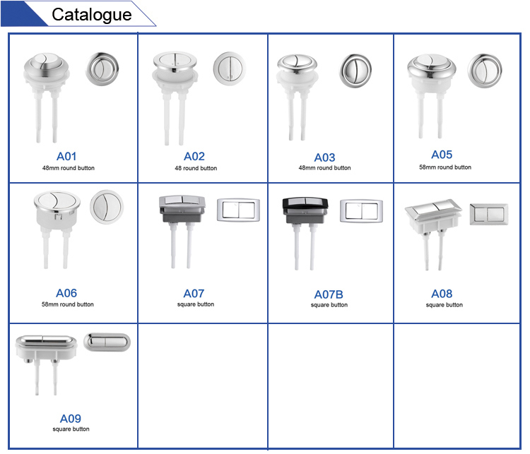 A02 Chrome Toilet Button Push Button