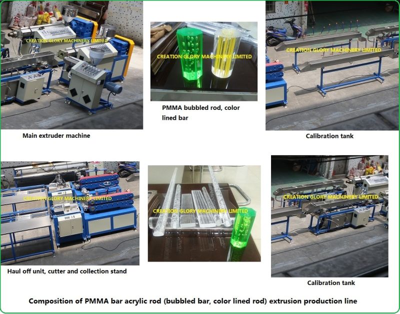 Low Energy Consumption Perspex Rod Plastic Extruding Manufacturing Machine