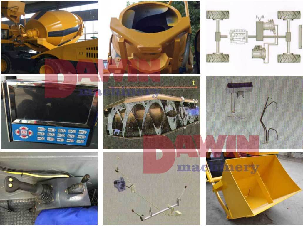 1.5m3 Auto Self Loading Concrete Mixer Truck with PLC Weighing System