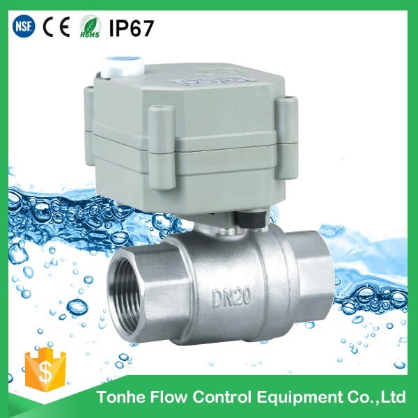 High Quality 3/4'' Electric Motorized Stainless Steel 304 Valves (T20-S2-B)