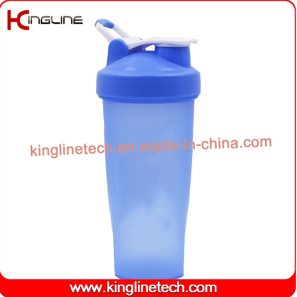 20oz/600ml plastic protein shaker bottle with shaker ball and handle(KL-7010D)