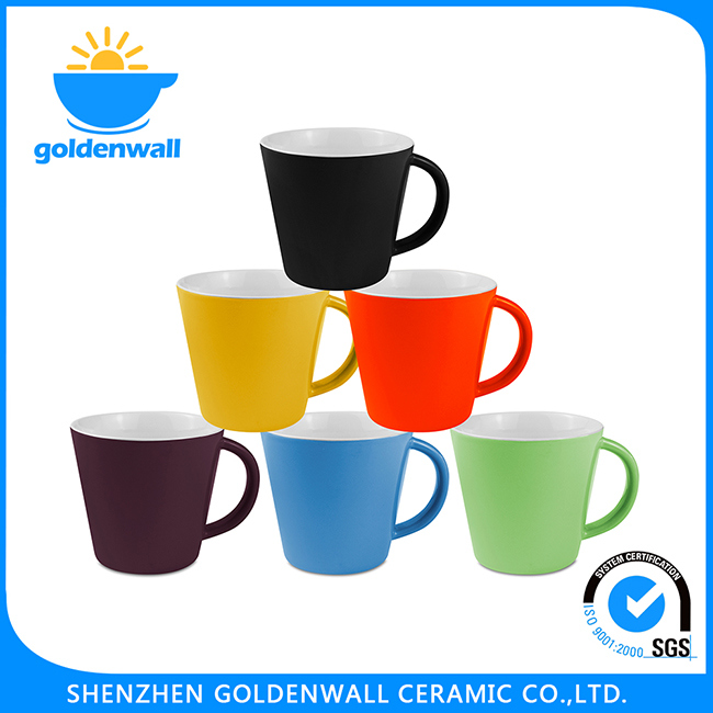 Eco-Friendly Colorful 350ml Porcelain Drinking Tea Cup