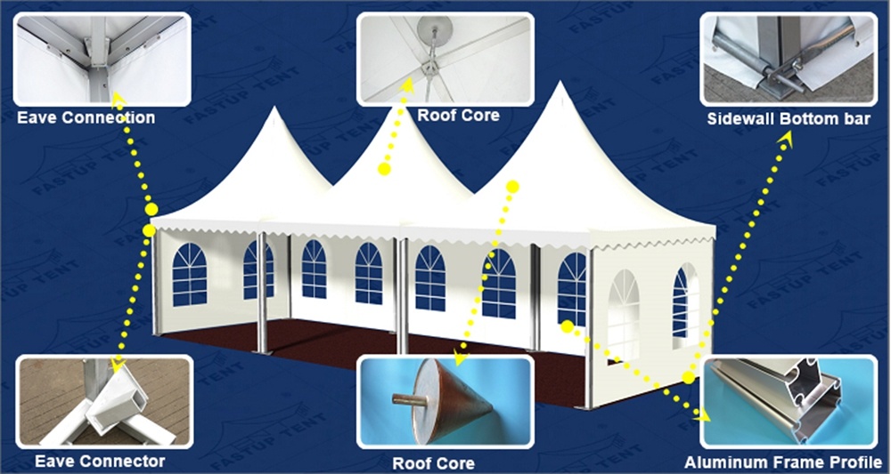 Germany Outdoor Gazebo Garden Tent 5X5m 6X6m with Curtain