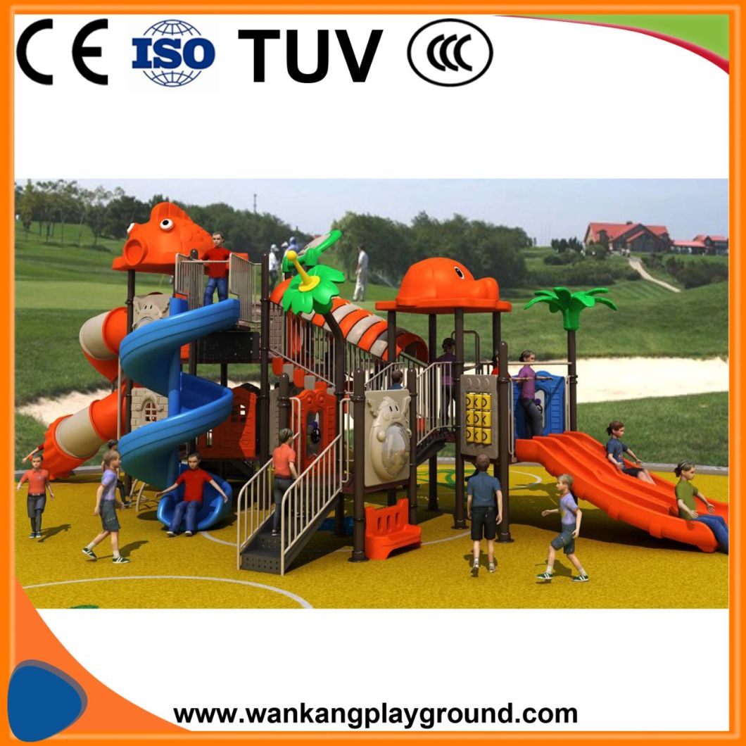 Kids Outdoor Playground Equipment Plastic Slide for School (WK-A180518C)