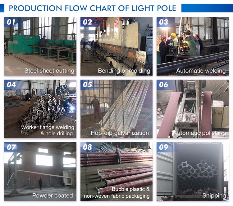 Good Looking Street Lighting Poles 3m 4m 5m 6m 8m 9m 10m 12m