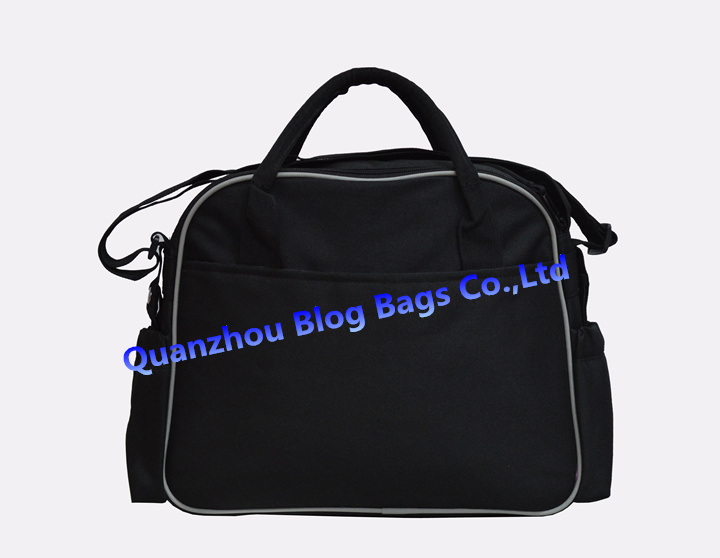 Multifunctional Black Polyester Diaper Baby Mummy Tote Bags