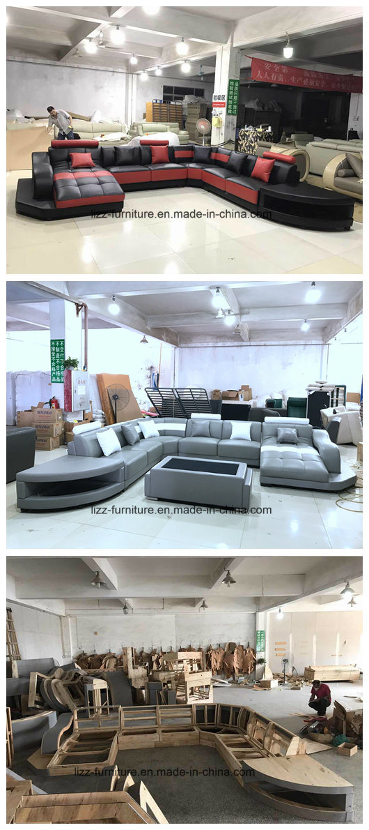 Chinese Modern U Shape Furniture Leather Sofa
