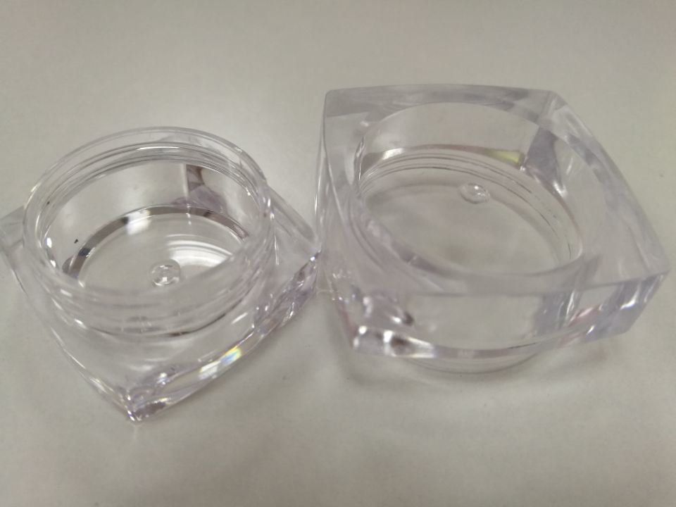 5ml Square Transparent Cosmetic Jar for Cream