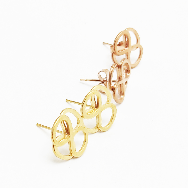 Fashion Stainless Steel Jewelry Creative Gift Gold Earring