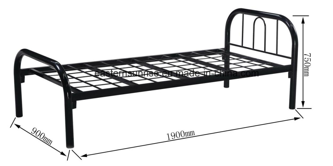 Jas-043 Military Camping Steel Single Bed Frame Deck Bed