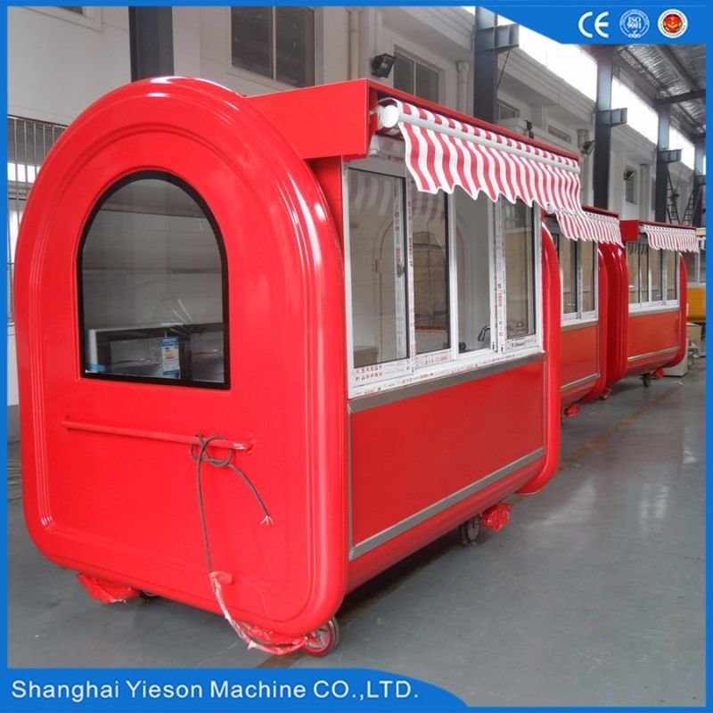 Ys-Bf230g Glass Sliding Window Mobile Food Carts Fast Food Kiosk