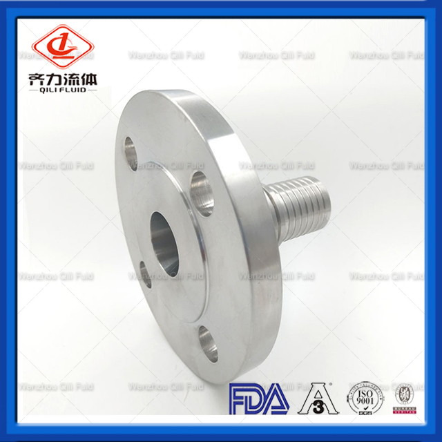 SS304 Sanitary Pipe Nipple Male Thread Flange Hose Nipple