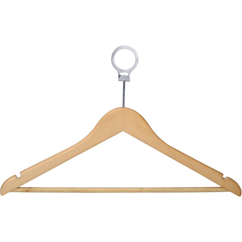 Natural Wooden Coat Hanger with Flat Head