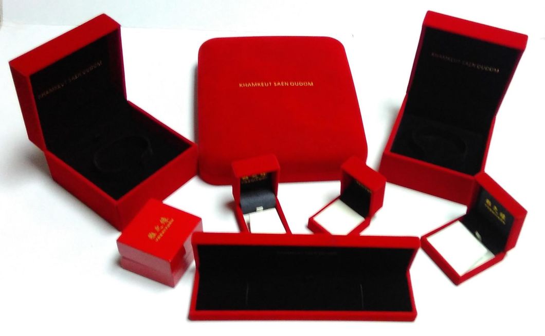 Red Plastic Jewelry Set Box