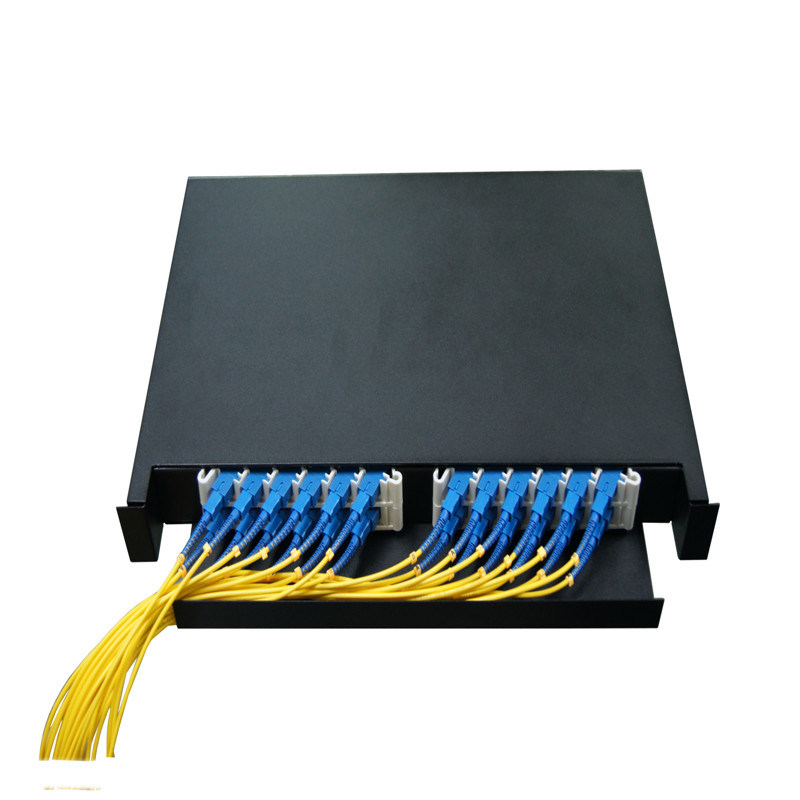 Black 19 Inch 24 Core Sc Fiber Patch Panel ODF