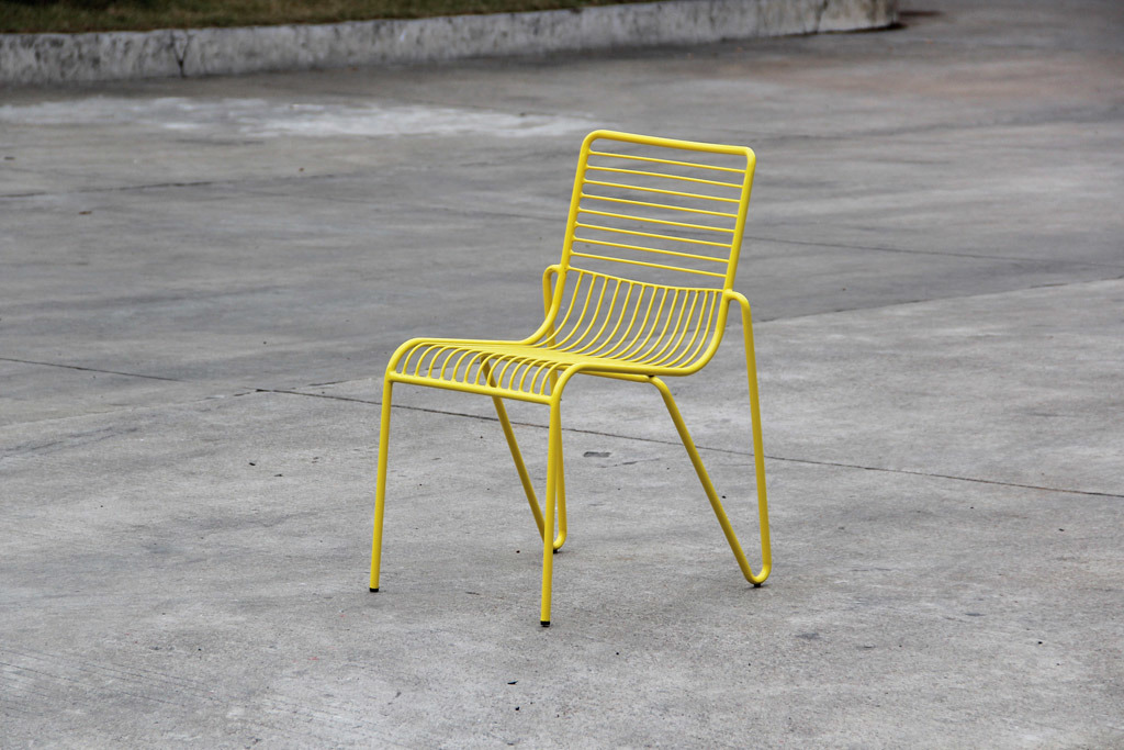 Leisure Metal Stacking Chair Colorful Design for Outdoor