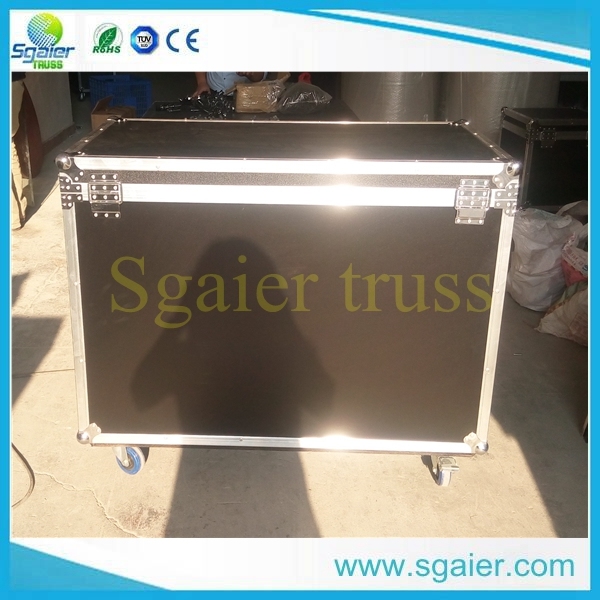 Non-Slip Plywood Flight Case for Holding 2 LCD TV Screens with Casters