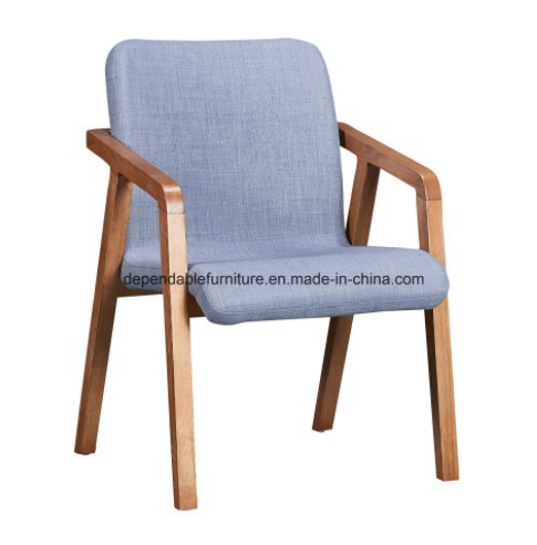 Classical Design Fabric Wood Dining Chairs with Arm