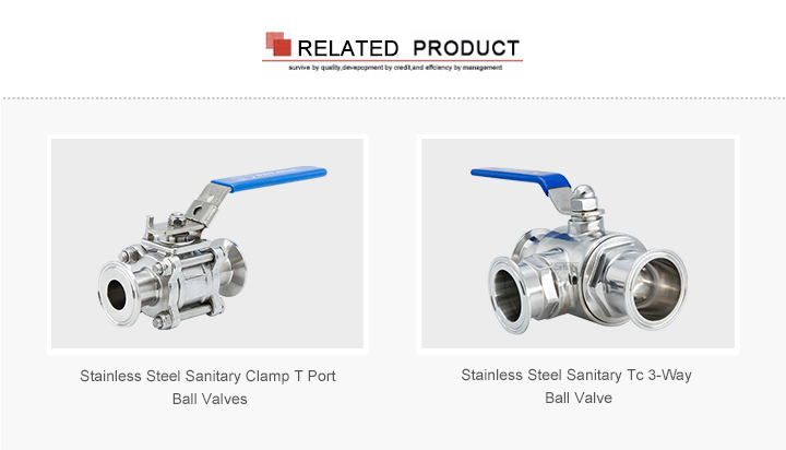 3-Ways Clamping Ball Valves with Pnumatic Actuator and Solenoid Valve