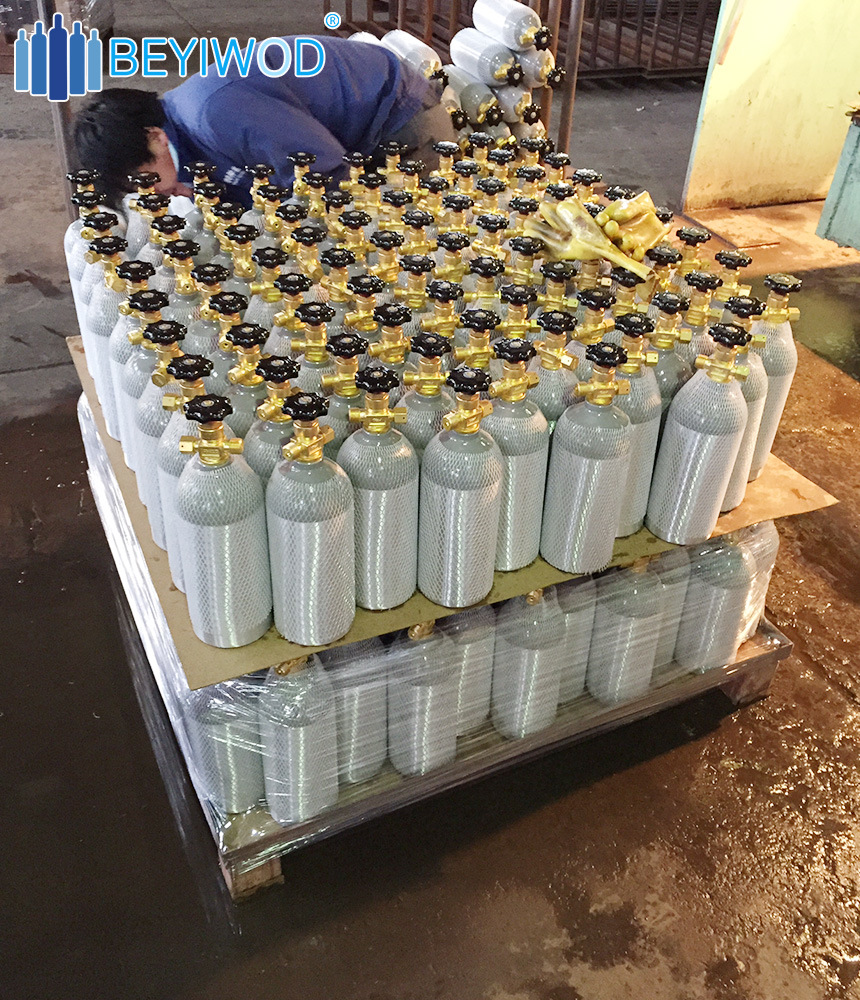DOT3al Aluminum CO2 Cylinder for Brazil Market Beverage Beer Use