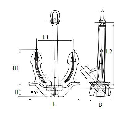 Workboat Steven Mk5 Marine Anchor for Mooring with BV Certificate