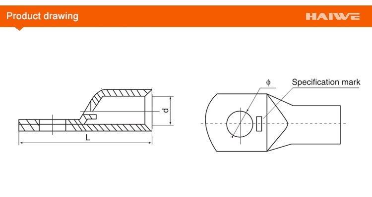 Jgy Tin Plated Copper Cable Terminal Lug Connector