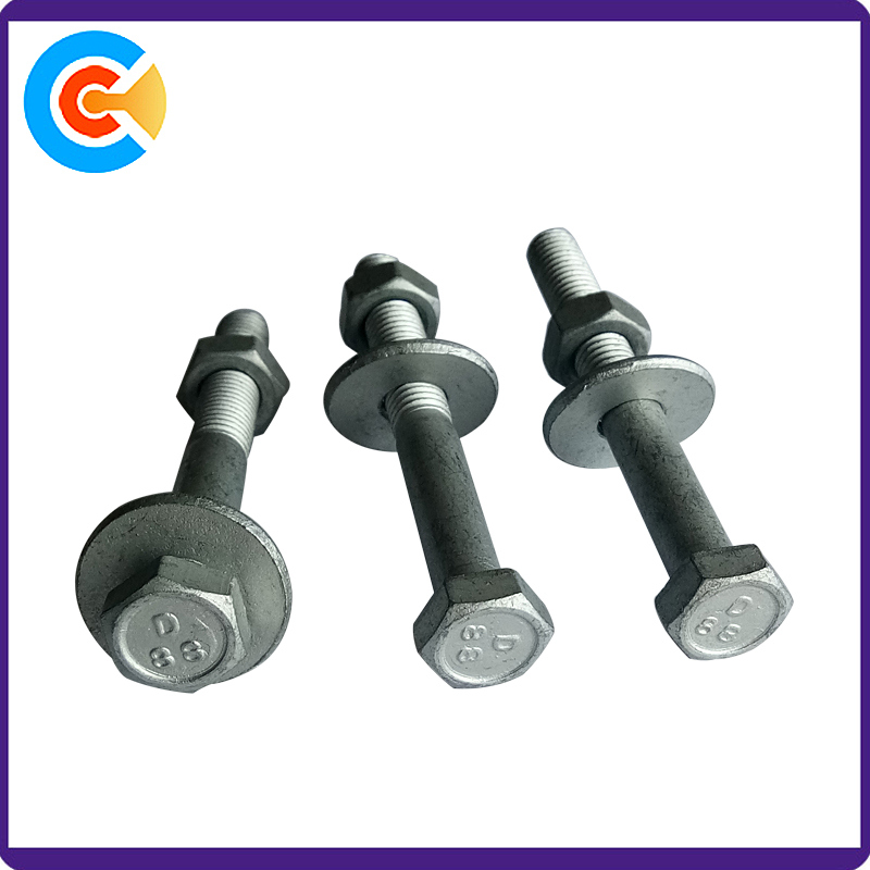 Carbon Steel M8 Surface Dacromet Hex Nut Bolt with Washer