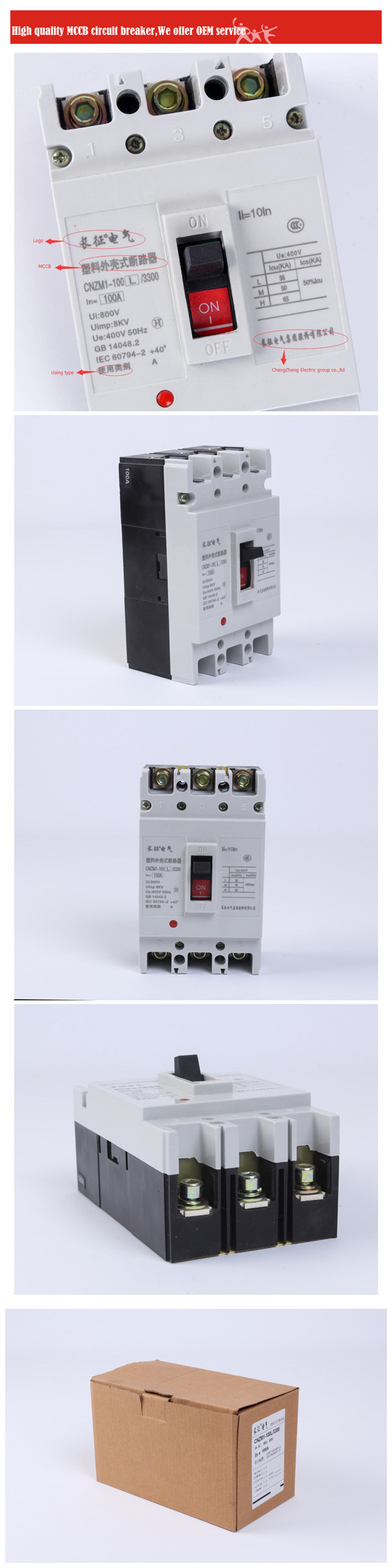 800A Earth Leakage Circuit Breake MCCB MCB RCCB