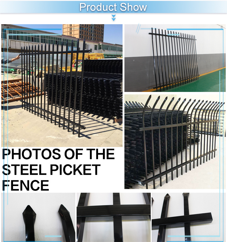 Garden Ornamental Safety Hot Dipped Galvanized Steel Pipe Fence